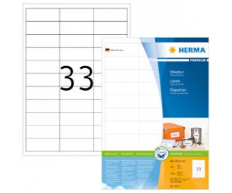Kleebisetiketid Herma Premium - 66x25.4mm, 100 lehte